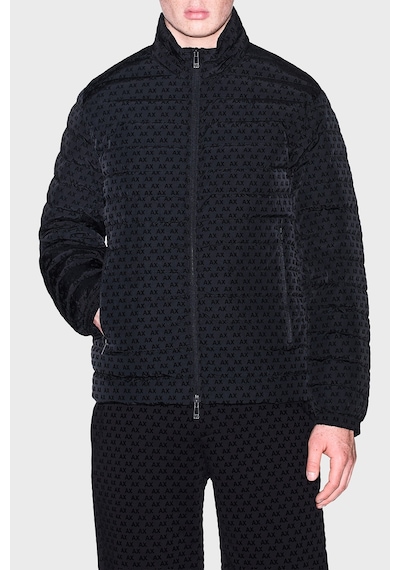 Armani Exchange Kadife Dokulu Dik Yaka Kuş Tüyü Dolgulu Mont Erkek Mont Xm003510 Af19870 Uc001 Siyah