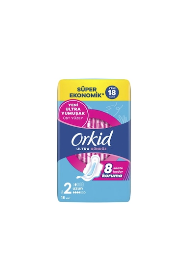 Orkid Ultra Gündüz Boy:2 18 Adet Süper Ekonomik Hijyenik Ped