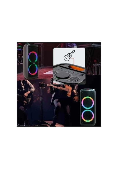 Büyük Boy Kablosuz Mikrofonlu Bluetooth Hoparlör Şarjlı Kablosuz Ses Bombası Speaker