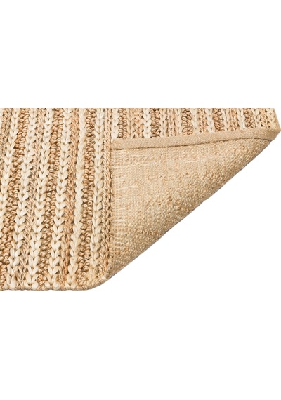 Eko Halı Netra S-1152 Natural Xw Farklı Örgü Dokusuna Sahip El Dokuma Naturel Jüt Hasır Halı - 80X300