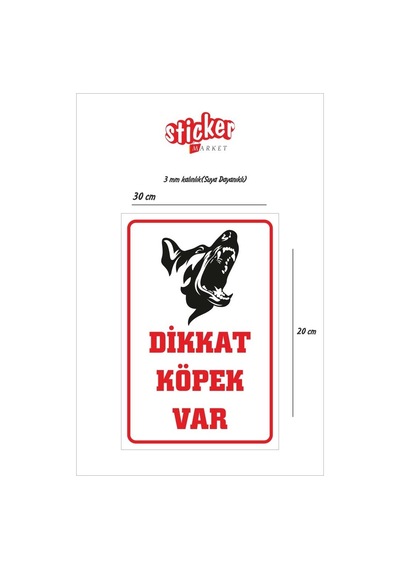 Dikkat Köpek Var (3Mm Kalınlık)