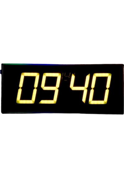 Dijital Led Duvar Ve Masa Saati - Sarı Kasa Ölçüsü: 16x40 Cm
