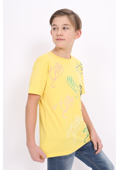 Toontoy Kids Toontoy Erkek Çocuk Tnty Nakışlı Ve Baskılı Tişört Sarı