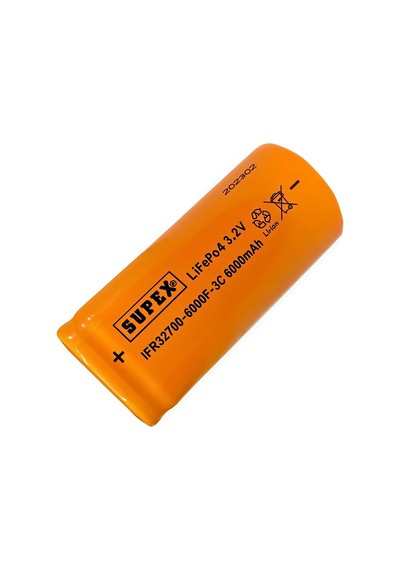 Supex Ifr32700-6000f-3c 3.2v 6000mah Lifepo4 Düz Kafa Başsız Pil