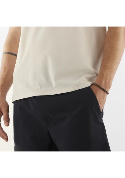 Salomon Trackline Polo M Erkek T-shirt-29833 Krem