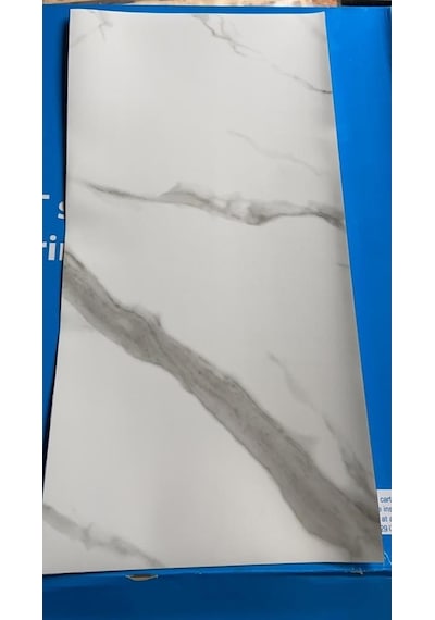 Yapışkanlı Beyaz Mermer Desen 1 Adet 30X60 Cm Zemin Duvar Döşeme