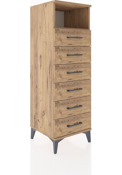 Hyperion Dolap Tek Raflı 6 Çekmeceli 44x44x134 Çam-çam Çam Hyperion Dolap Tek Raflı 6 Çekmeceli 44x44x134 Çam-çam Çam