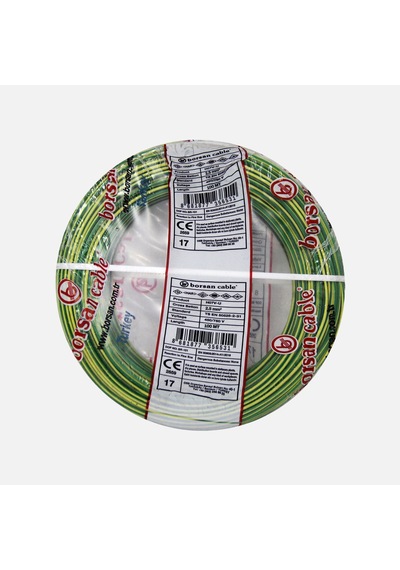 Borsan Nya 2,5mm Kablo Sarı-yeşil 100 Metre