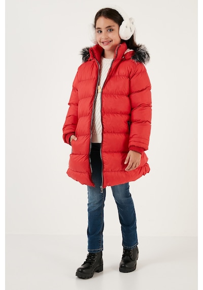Lela Içi Peluş Astarlı Çıkarılabilir Kapüşonlu Suya Dayanıklı Kız Çocuk Mont 5761910 Kırmızı