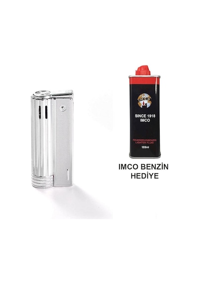 Atomic German Benzinli Muhtar Çakmağı Krom+ Imco Benzin Set