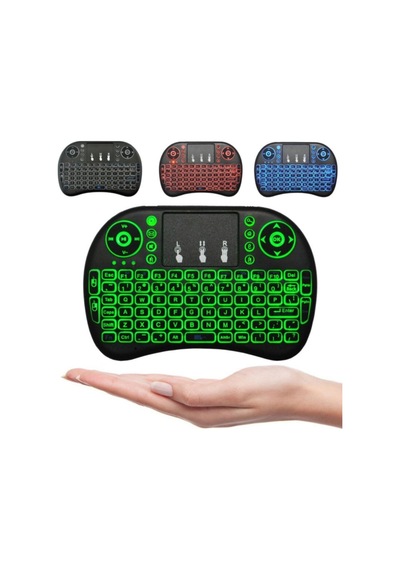 Işıklı Mini Klavye Mouse Smart Tv Box Pc Şarjlı Pg-8035