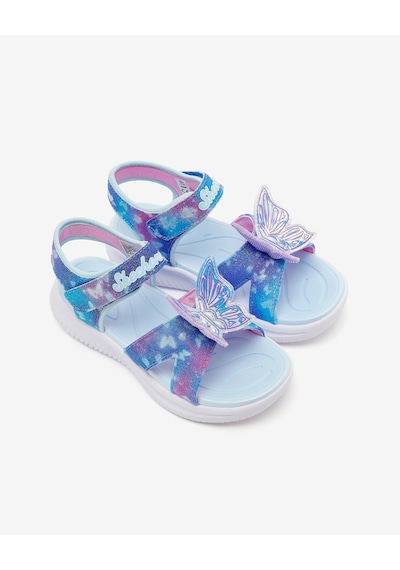 Skechers Jumpsters Sandal Büyük Kız Çocuk Mavi Işıklı Sandalet 303109l Blmt Mavi