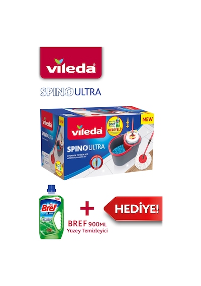 Vileda Bref Yüzey Temizliyici Hediyeli Spino Ultra Otomatik Temizlik Seti