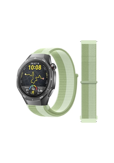 Huawei Watch Gt5 Pro 46mm İle Uyumlu Ayarlanabilir Cırt Cırtlı Yumuşak Spor Kumaş Örgü Kordon