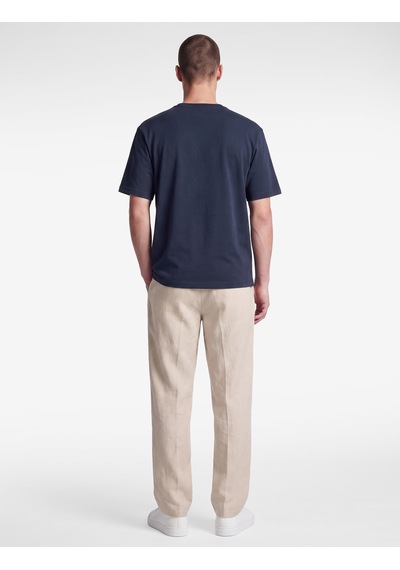 Koton Pamuklu Bisiklet Yaka Kısa Kollu Basic Oversize Tişört Lacivert 7wam10086mk