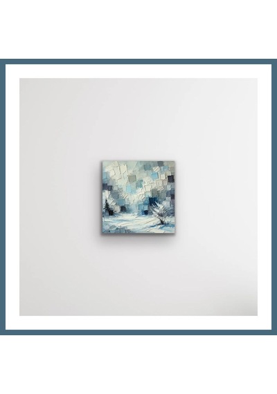 Agc Uygun Sepet Kış Mevsimi Kanvas Tablo 60x60cm Agc Çok Renkli