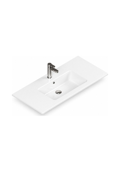 Isvea Sistema T-flat Slim İnce Formlu Lavabo 101 X 46,5 Cm Beyaz Beyaz