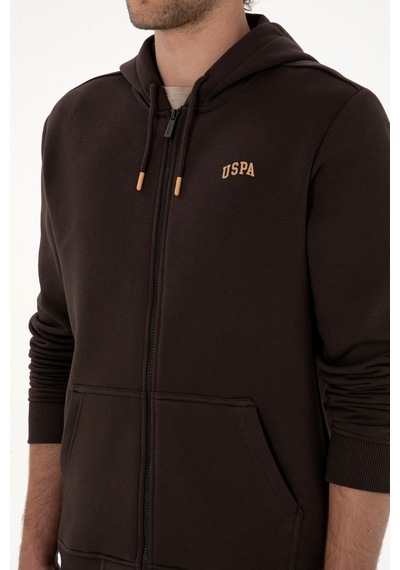 U.S. Polo Assn. Erkek Regular Fit Koyu Kahverengi Şardonlu Örme Hırka 50313755-VR084