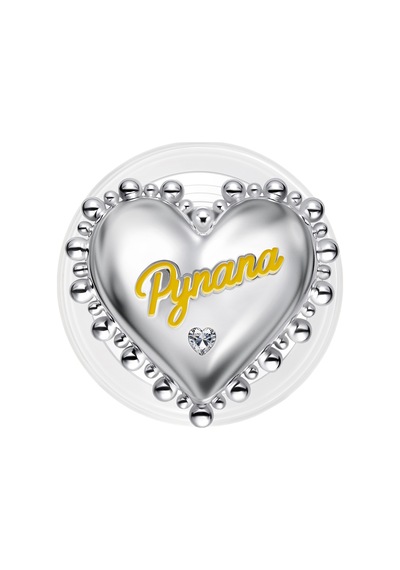 Pynana Bubbleheart 360 Derece Dönebilen Magnetik Ring Stand Telefon Tutucu Gümüş