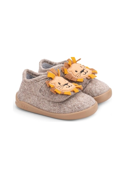 İgor Igor Homie Leon Çocuk Aslan Desenli Panduf - Taupe W10329-183 Bej