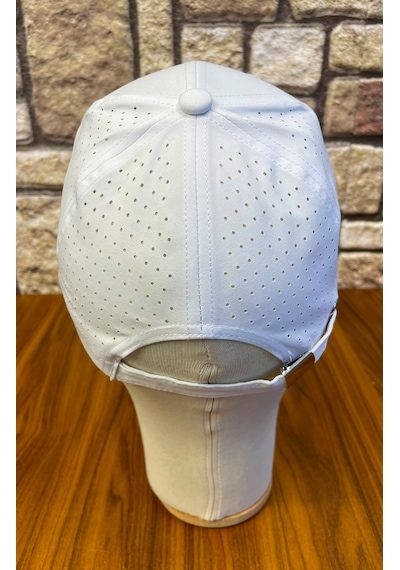 Hamze Paraşüt Mikro Kumaş Yazlık Delikli Unisex Cap Şapka Beyaz
