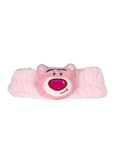 Lotso Bear Peluş Bandana Makyaj Spa Saç Bandı Açık Pembe Pembe