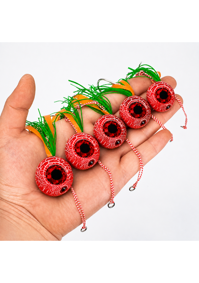 Melek Gözü Kurşun Yeni Nesil Kancalı 150 Gr Kırmızı Glow