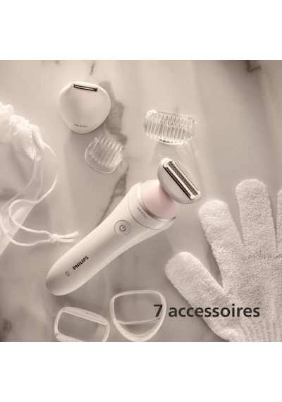 Philips BRL136/00 Lady Shaver Series 6000 4 Aksesuarlı Kablosuz Islak ve Kuru Tıraş Makinesi