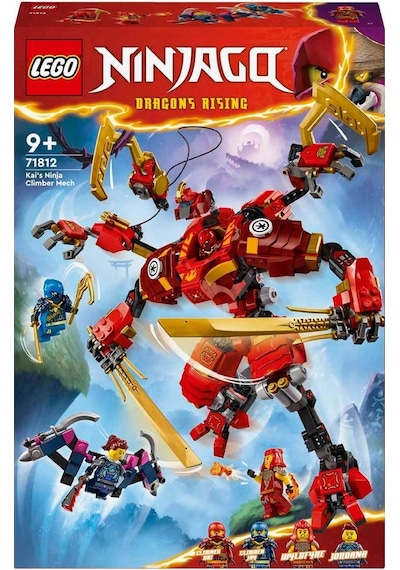 LEGO® NINJAGO Kai’nin Ninja Tırmanma Robotu 71812 9+ Yaratıcı Oyuncak Yapım Seti - 623 Parça