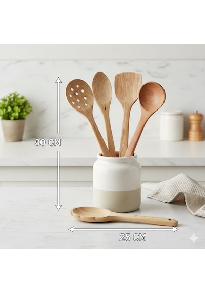 Bambu 5 Li Kepçe Kaşık Seti