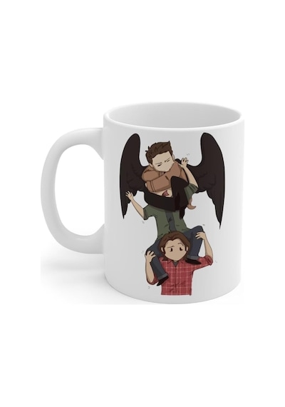 Hobishop 4616 Supernatural 2 Baskılı Kupa Bardak Beyaz