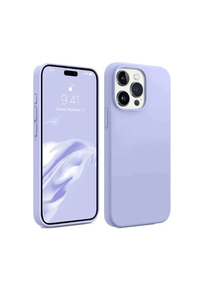 Apple Uyumlu iPhone 15 Pro Uyumlu Kılıf First Silikon - Lila