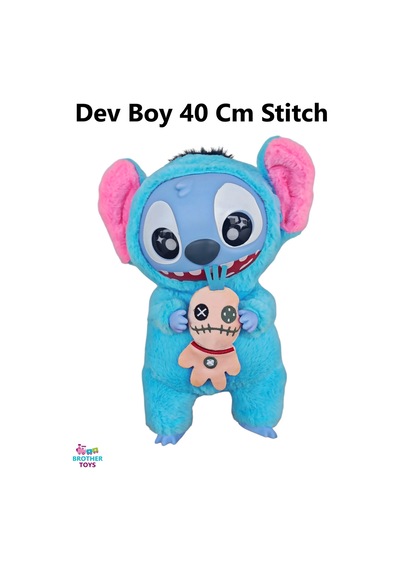 Lilo Ve Stitch Dev Boy 40 Cm Sevimli Kaliteli Peluş Oyuncak Mavi Mavi