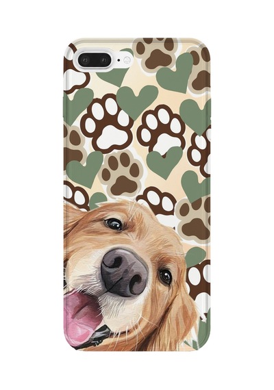 İphone 7 Plus Uyumlu Baskılı Şeffaf Telefon Kılıfı Koleksiyon: Dog Lover 1