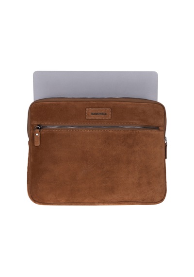 Camel Still Hakiki Süet Deri 13-14 İnç Macbook Uyumlu/laptop Kılıfı Taba