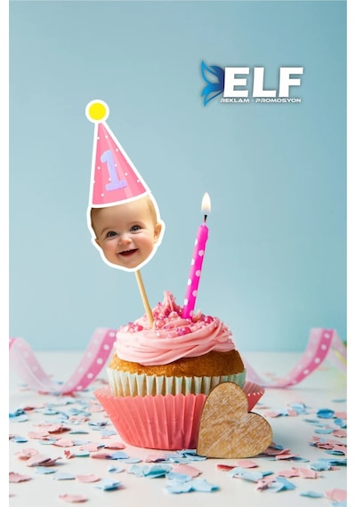 Doğum Günü Kürdan Süsü Cupcake Süs 10 Adet 0