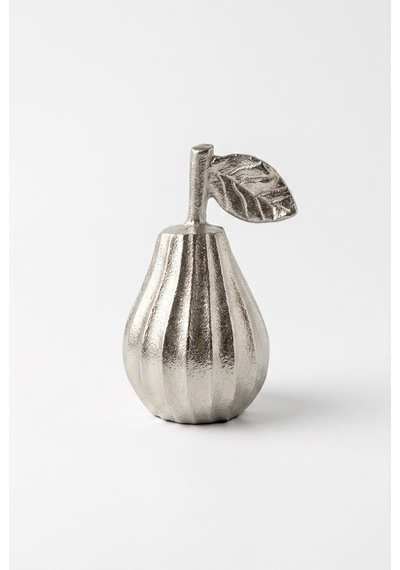 Silver Döküm Armut Obje 10x8x15 Cm