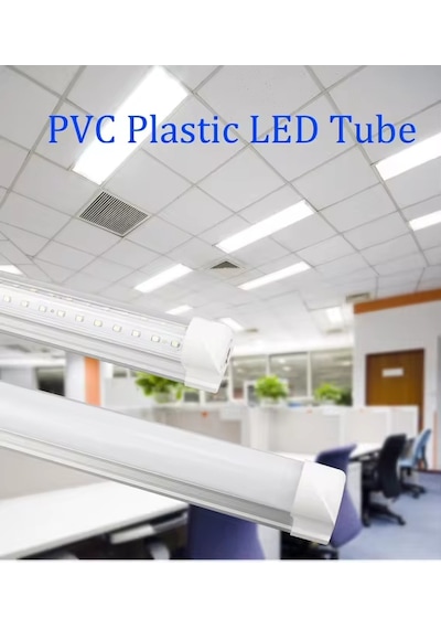 1 Adet 60 Cm, 9 Watt Beyaz Işık Ledli Eklenebilir T5 Bant Armatür, T5 Armatür, Tavan, Duvar Armatürü Beyaz