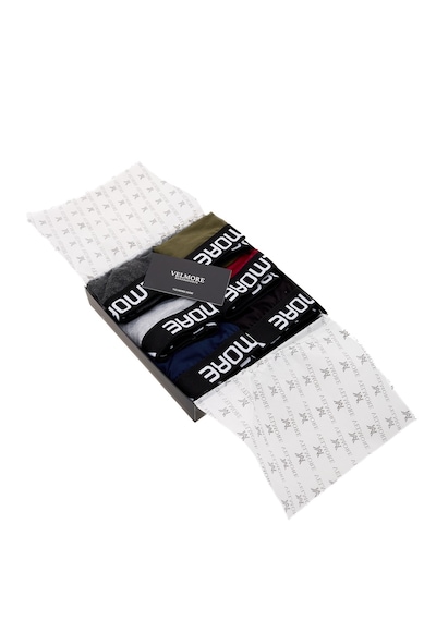 Velmore Erkek Boxer 12 Li Premium Kutu Pamuklu Likralı Beden S - 5xl Siyah