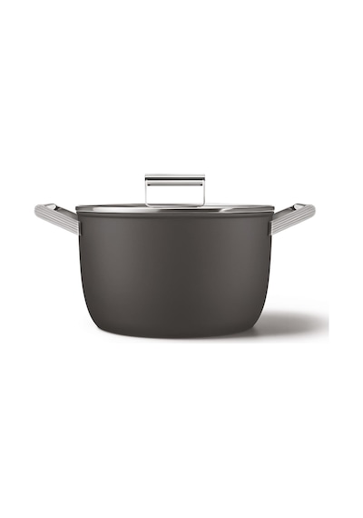 Smeg Cookware 50's Style Siyah Tencere Cam Kapaklı 26 CM 7.7 L