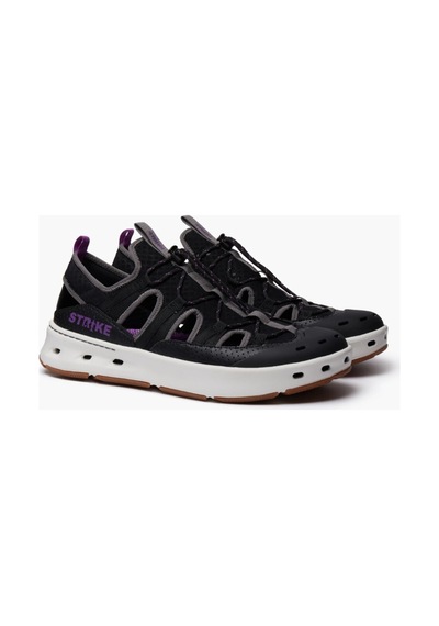 Strike Bluefin Sandal - Black Lthr&text W/purple