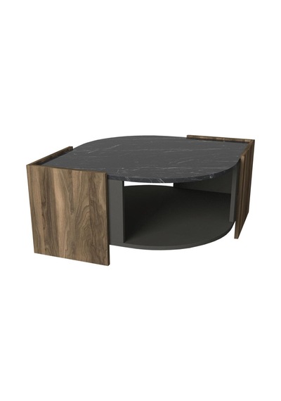 Dekorister Exclusive Marbel Orta Sehpa Ceviz-Mermer