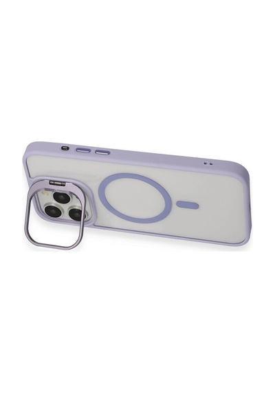 Tedar Joko Apple iPhone Uyumlu 15 Pro Kılıf Roblox Lens Magsafe Standlı Kapak - Lila Najmaddin standart