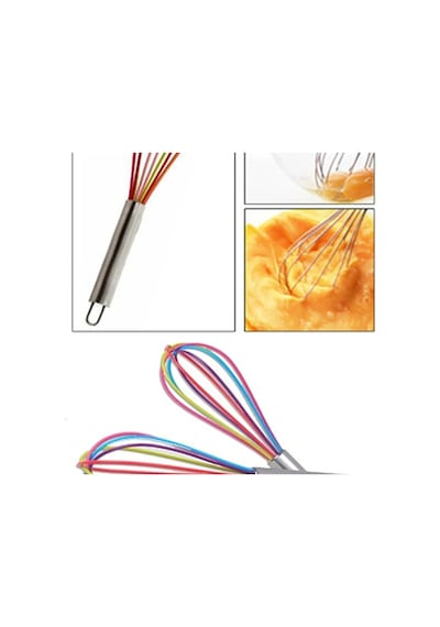 1 Adet Renkli Silikon Yapışmaz Çırpıcı Pratik Yumurta Çırpıcı Yemek Pişirmek Için 29 Cm Silikon Diğer