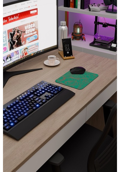 Yeşil Kırmızı 22x18 Taraftar Gaming Oyuncu Mouse Pad Kaymaz Taban Küçük Fare Altlığı Topography