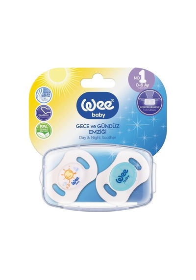 Wee Baby 152 Gece Ve Gündüz Emziği 2'li No:1 Çok Renkli