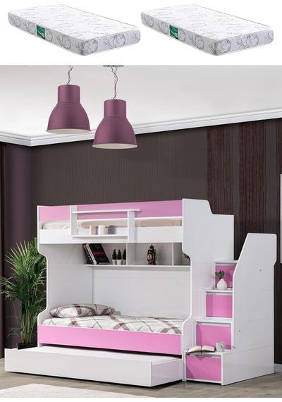 Ranza, Cesur Yavrulu Ranza - Pembe 2 Adet Comfort Yatak 90 X 190 CM