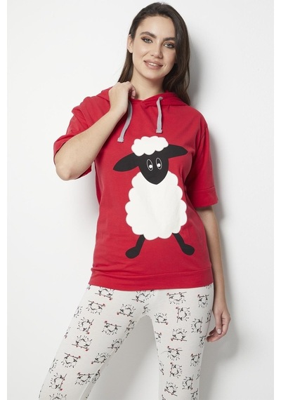 Doremi Bayan Pijama Takımı Kırmızı (480976250)