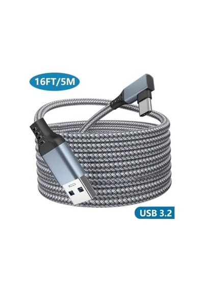 Vr5 Usb3.2 Oculus Quest 3/2/1 Pico 4 Aksesuarları Ve Pc/steam Vr, 5gbps Yüksek Hızlı Pc Veri Aktarımı, Vr Kulaklık, Oyun Bilgisayarı, Sanal Gerçeklik Gözlüğü Uyumlu 5 Metre