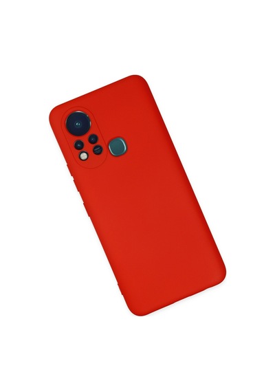 İnfinix Hot 11s Uyumlu Kılıf Nano İçi Kadife Silikon - Kırmızı